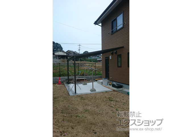 広島県尾道市ののテラス屋根 スピーネ F型 テラスタイプ 単体 積雪〜20cm対応 施工例