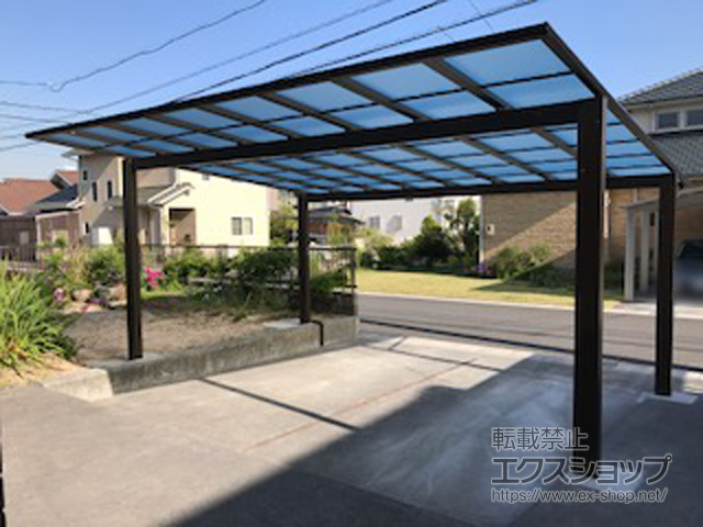 山口県周南市ののカーポート エフルージュ ツイン 積雪〜20cm対応 施工例