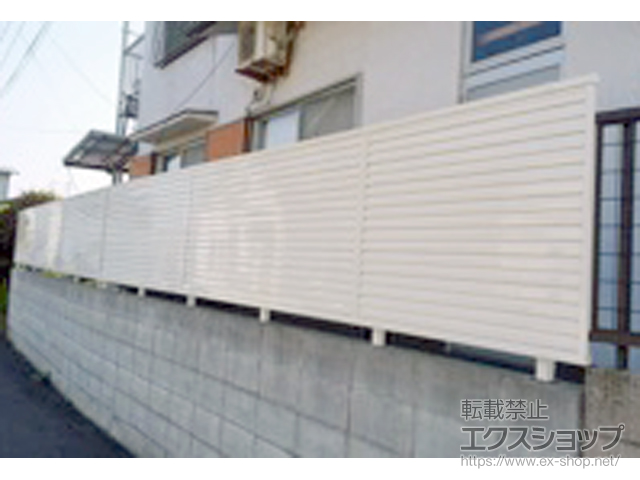 大分県大分市ののフェンス・柵 ミエーネフェンス 目隠しルーバータイプ 自由柱施工 施工例