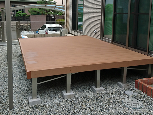 奈良県磯城郡田原本町ののウッドデッキ リウッドデッキ 200 施工例