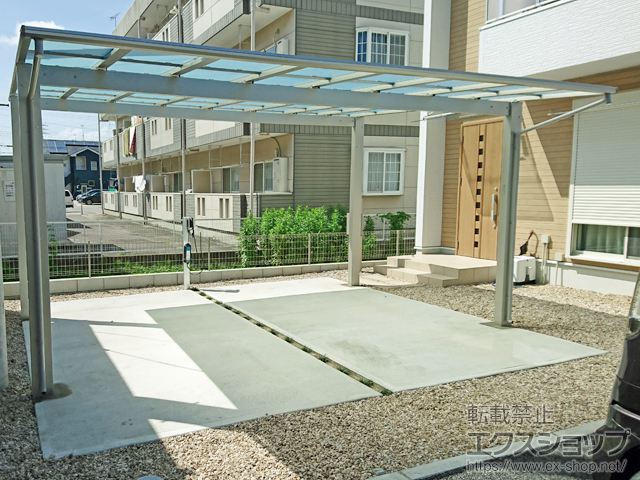 愛知県岡崎市ののカーポート エフルージュ ツイン 積雪〜20cm対応 施工例