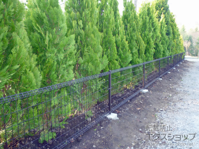 長野県北佐久郡軽井沢町ののフェンス・柵 メッシュフェンス M0 固定柱タイプ 施工例