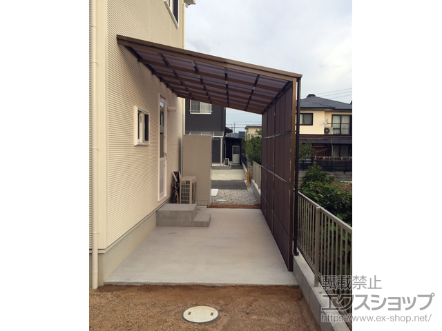 山口県防府市ののストックヤード オイトック 波板囲い 基本タイプ 連棟　積雪〜20ｃｍ対応 施工例