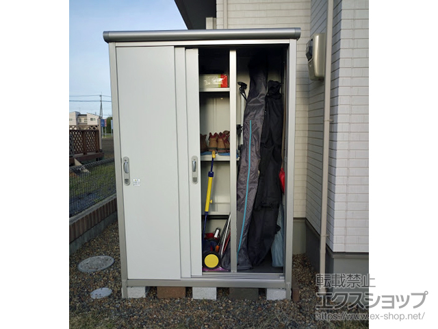 栃木県宇都宮市のの物置・屋外倉庫 エスモ 一般型 1350×750×1959 ESE-1307A-PW 施工例