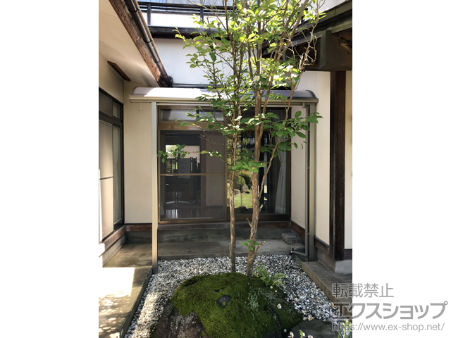 山形県山形市ののテラス屋根 スピーネ R型 1500 テラスタイプ 単体 積雪〜50cm対応 施工例