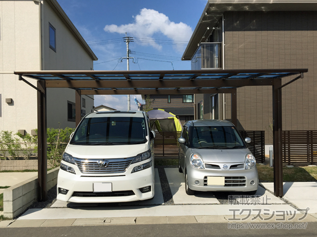 福岡県糟屋郡久山町ののカーポート エフルージュ ツイン 積雪〜20cm対応 施工例