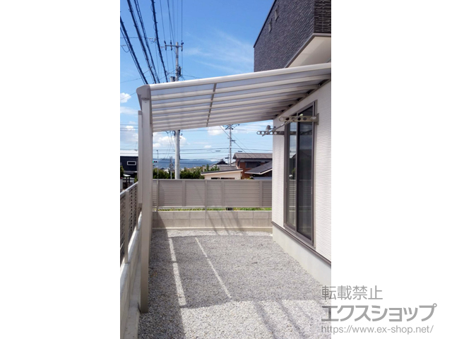 香川県高松市ののテラス屋根 ヴェクターテラス F型 テラスタイプ 単体 積雪〜20cm対応 施工例