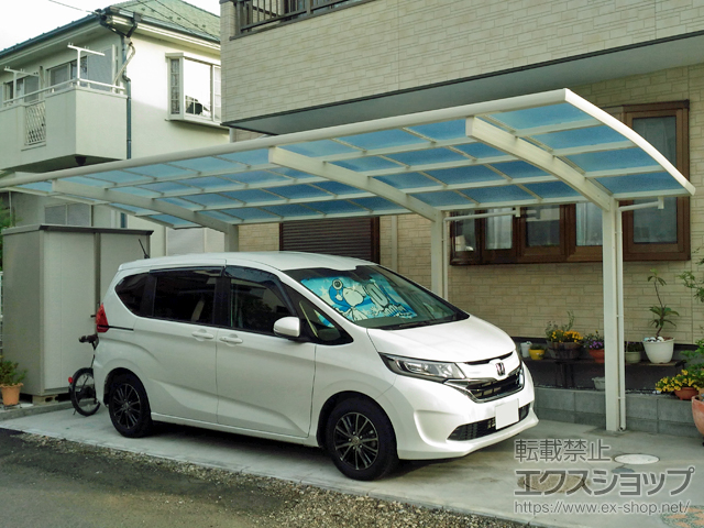 神奈川県茅ヶ崎市ののカーポート レイナポートグラン 延長　積雪〜20cm対応 施工例