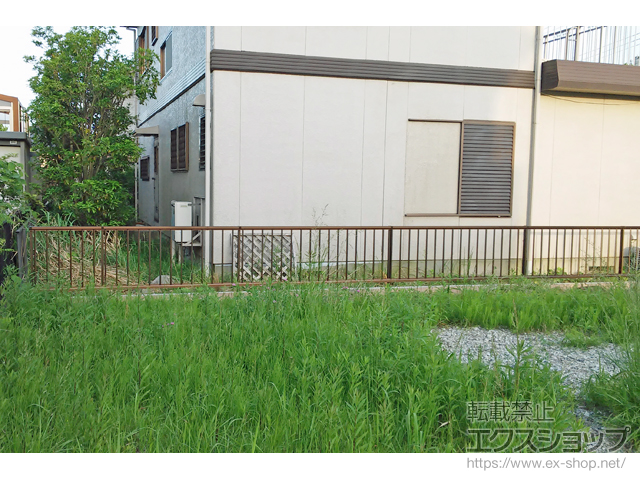 兵庫県神戸市ののフェンス・柵 ミエッタフェンス 防犯たて格子タイプ 自由柱 施工例