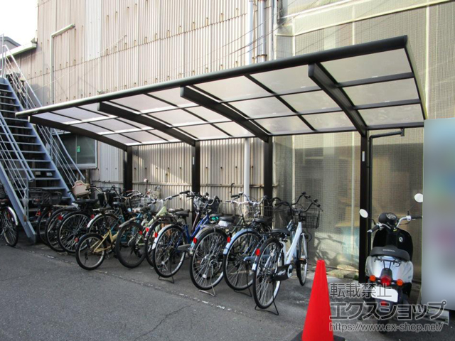 大阪府大阪市ののサイクルポート・駐輪場 レイナポートグランミニ 縦連棟 積雪〜20cm対応 施工例