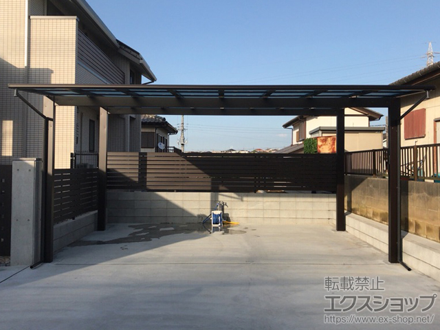 千葉県木更津市ののカーポート エフルージュ ツイン 積雪〜20cm対応 施工例