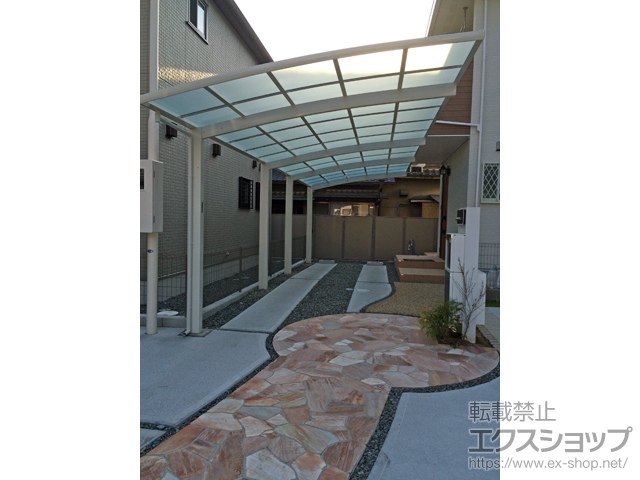 大阪府羽曳野市ののカーポート レイナポートグラン 縦連棟　積雪〜20cm対応 施工例