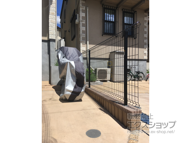 神奈川県横浜市ののフェンス・柵 イーネットフェンス1F型 自由柱タイプ 施工例