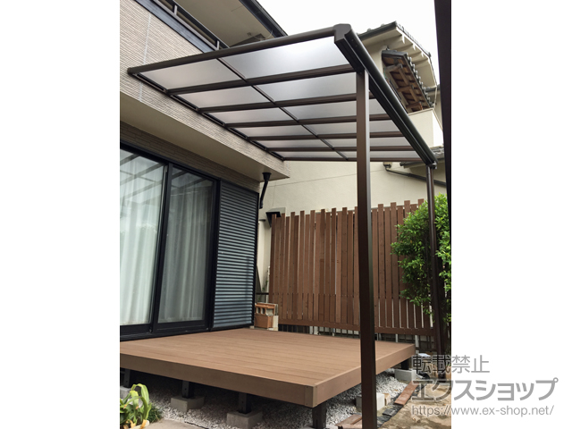 和歌山県橋本市ののテラス屋根 ヴェクターテラス F型 テラスタイプ 単体 積雪〜20cm対応 施工例