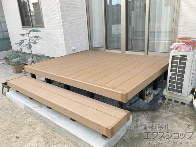 島根県出雲市ののウッドデッキ リウッドデッキ 200 施工例