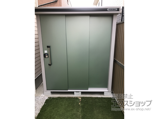 埼玉県越谷市のの物置・屋外倉庫 エルモ 一般型 1870×1520×2120 LMD-1815-EG 施工例