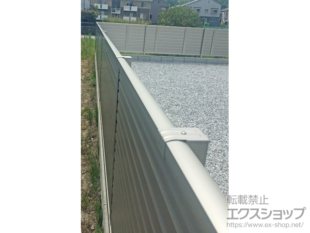 高知県高知市ののフェンス・柵 ミエーネフェンス 目隠しルーバータイプ 自由柱施工 施工例