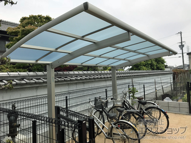 兵庫県姫路市ののサイクルポート・駐輪場 レイナポートグランミニ 積雪〜20cm対応 施工例