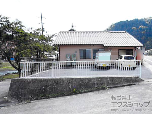 広島県山県郡北広島町ののフェンス・柵 ミエッタフェンス 防犯たて格子タイプ 自由柱施工 施工例