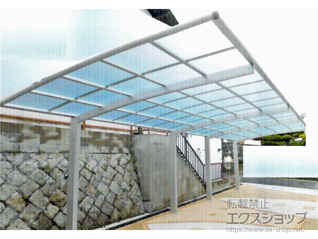 大阪府豊能郡豊能町ののカーポート レイナポートグラン 縦連棟　積雪〜20cm対応 施工例