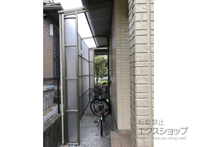 宮崎県宮崎市ののストックヤード オイトック 波板囲い 両袖タイプ 単体 積雪〜20ｃｍ対応 施工例