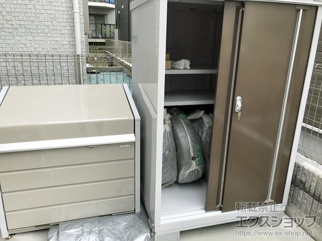 神奈川県横須賀市のの物置・屋外倉庫 シンプリー 一般型 1100×905×1603 MJX-119D-TB 施工例