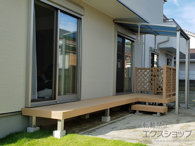 福岡県北九州市ののウッドデッキ リウッドデッキ 200 施工例