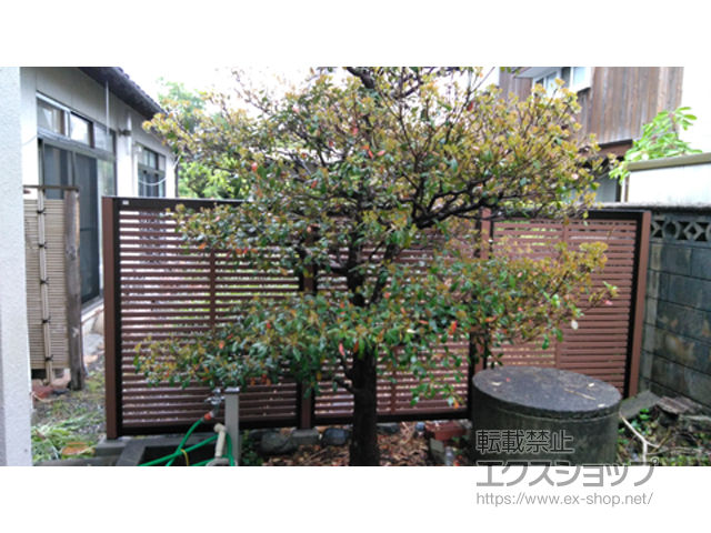 島根県松江市ののフェンス・柵 ハイ パーテーション 5型 高尺タイプ 間柱 施工例