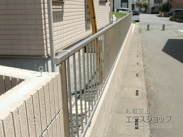 埼玉県比企郡滑川町ののフェンス・柵 ミエッタフェンス 防犯たて格子タイプ 自由柱タイプ 施工例