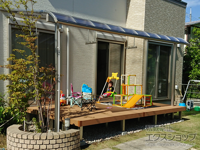 千葉県松戸市ののテラス屋根 ヴェクターテラス R型 テラスタイプ 単体 積雪〜20cm対応 施工例