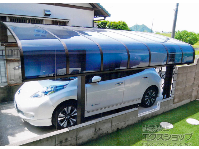 福岡県飯塚市ののカーポート プレシオスポート アルファ 積雪〜20cm対応 施工例