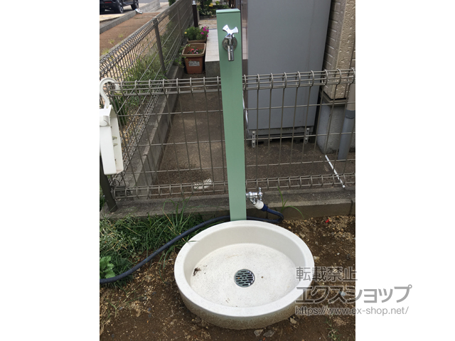 千葉県千葉市のの立水栓・ガーデンシンク 立水栓ユニット コロル 地中・補助蛇口 施工例
