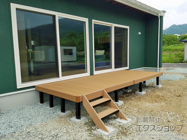 山形県西置賜郡白鷹町ののウッドデッキ リウッドデッキ 200 施工例