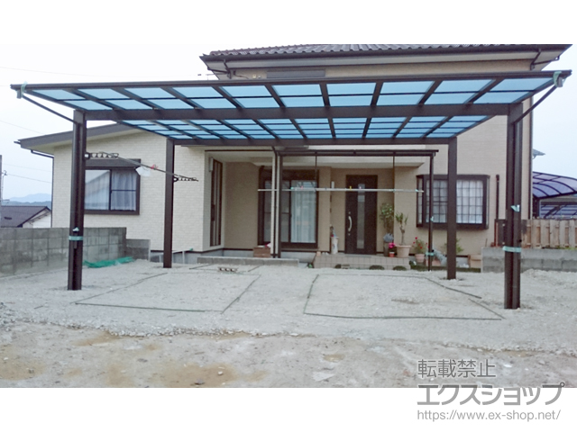 山口県光市ののカーポート エフルージュ ツイン 積雪〜20cm対応 施工例