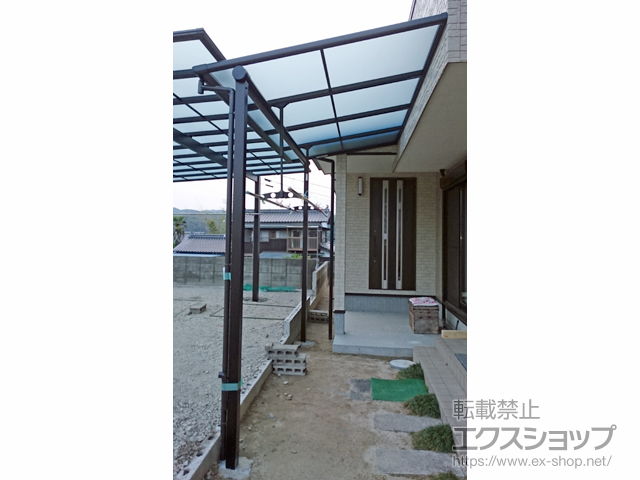 山口県光市ののテラス屋根 ヴェクターテラス F型 テラスタイプ 単体 積雪〜20cm対応 施工例