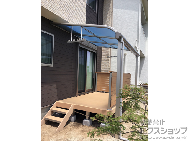 熊本県熊本市ののテラス屋根 ヴェクターテラス R型 テラスタイプ 単体 積雪〜20cm対応 施工例
