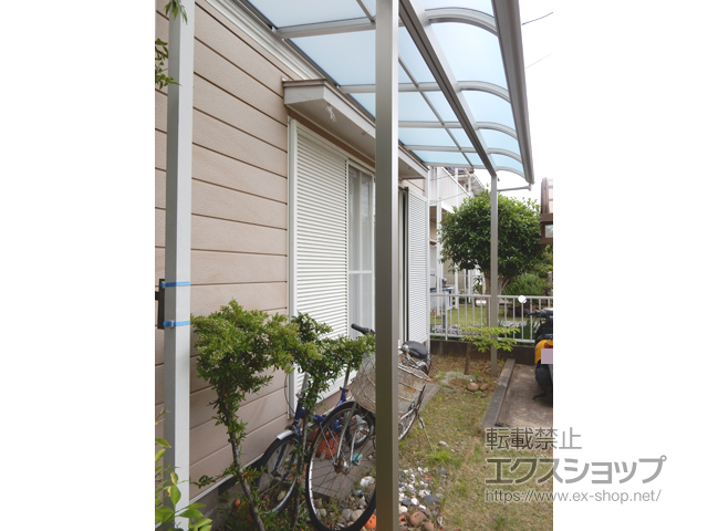 茨城県稲敷郡阿見町ののテラス屋根 ヴェクターテラス R型 テラスタイプ 単体 積雪〜20cm対応 施工例