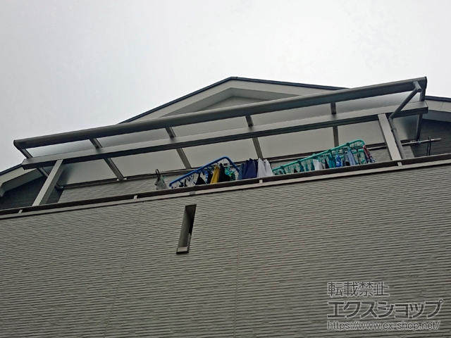 宮城県岩沼市ののバルコニー・ベランダ屋根 ヴェクターテラス F型 屋根タイプ 単体 積雪〜20cm対応 施工例