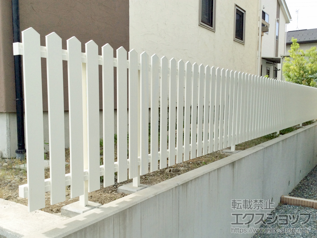 長野県塩尻市ののフェンス・柵 レスティンフェンス7型 自由柱施工 施工例