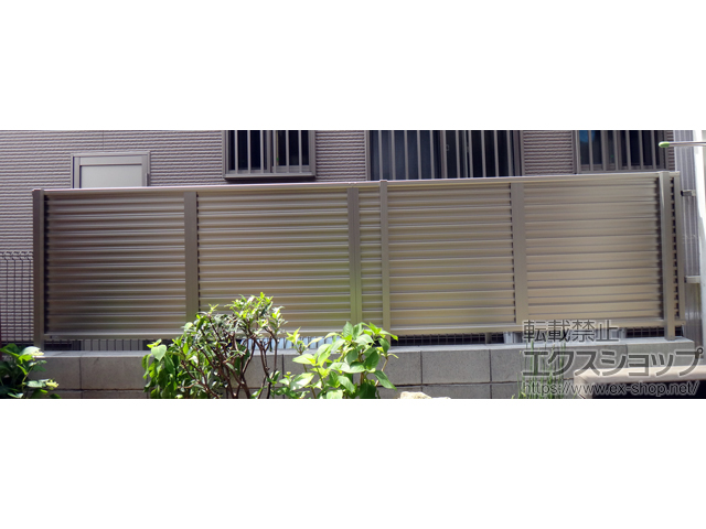 千葉県鎌ケ谷市ののフェンス・柵 シンプレオフェンス5型 横目隠し 自由柱施工 施工例