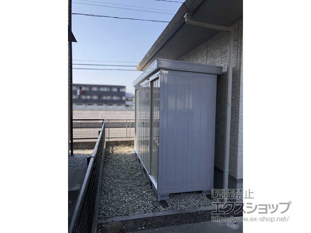 鹿児島県姶良市のの物置・屋外倉庫 ネクスタ 一般型 3050×950×2020 NXN-29S-FW 施工例