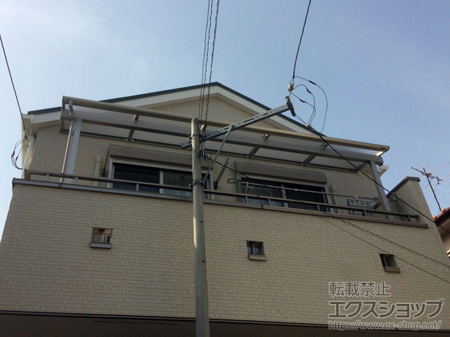 千葉県柏市ののバルコニー・ベランダ屋根 ヴェクターテラス F型 屋根タイプ 単体 積雪〜20cm対応 施工例