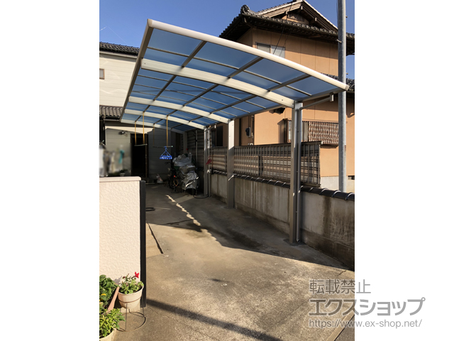 茨城県石岡市ののカーポート レイナポートグラン 縦連棟　積雪〜20cm対応 施工例