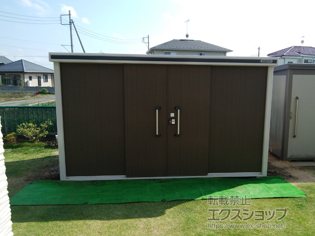 茨城県猿島郡五霞町のの物置・屋外倉庫 エルモ 積雪型 3620×2220×2117 LMDS-3622-DW 施工例