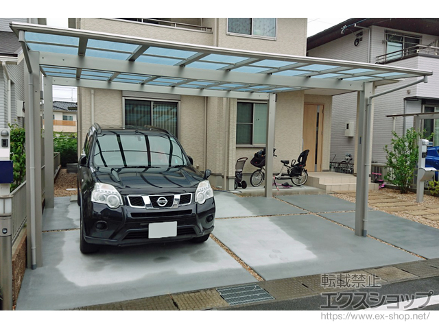 滋賀県守山市ののカーポート エフルージュ ツイン 積雪〜20cm対応 施工例