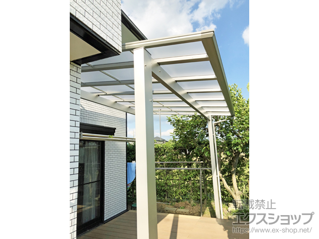 千葉県木更津市ののテラス屋根 エフルージュ大型テラス 独立タイプ 積雪〜20cm対応 施工例