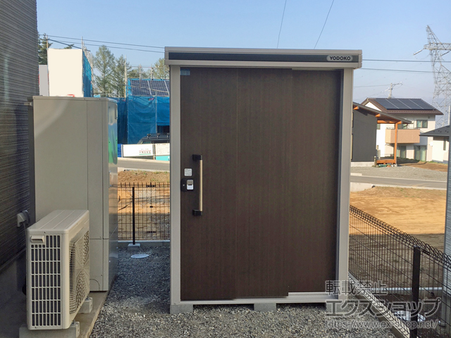 長野県東筑摩郡朝日村のの物置・屋外倉庫 エルモ 一般型 1520×2220×2117 LMD-1522-DW 施工例