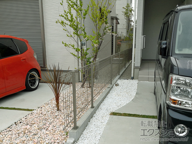 京都府亀岡市ののフェンス・柵 ハイグリッドフェンスUF8型 フリーポールタイプ 施工例