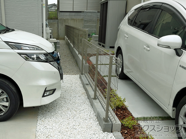 京都府亀岡市ののフェンス・柵 ハイグリッドフェンスUF8型 フリーポールタイプ 施工例