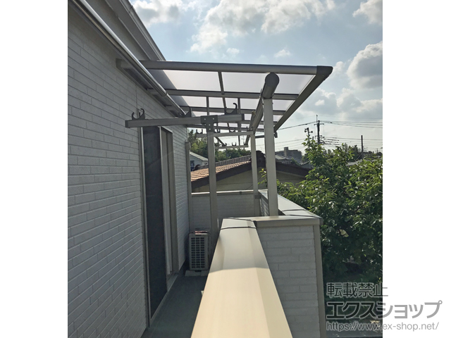 埼玉県さいたま市ののバルコニー・ベランダ屋根 プレシオステラス F型 屋根タイプ 単体 積雪〜20cm対応 施工例